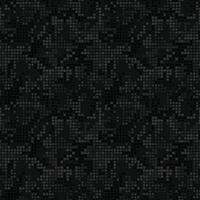 Fashionable digital dark camouflage pattern. Stylish military print for fabric, seamless monochrome background. Urban black camo halftone dots texture. Textile graphics vector