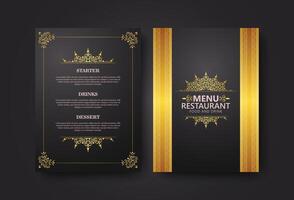 Menu cover Layout with ornamental Elements vector