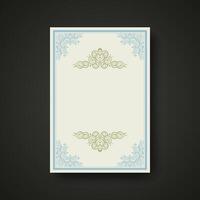 vintage Calligraphic square ornament frame line for text vector