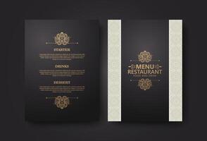 retro Menu Layout with ornamental Element vector