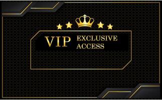 luxury gold vip access card design vector