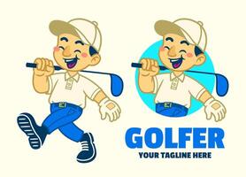 Cartoon Character of Happy Golfer Mascot vector