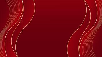 Red Luxury background with gold lines. design vector
