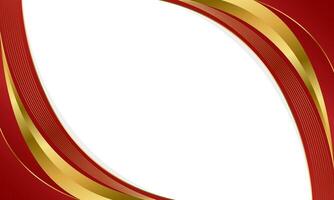 Elegant Red and Gold Curve Luxury Background vector
