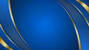 Elegant blue and gold abstract curve background. Modern luxury design. Suitable for Invitations, awards, templates, banners, covers, posters, presentations, websites and pages vector