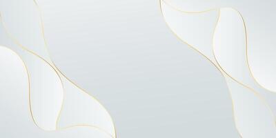 Elegant White and Gold Abstract Luxury Background, element vector