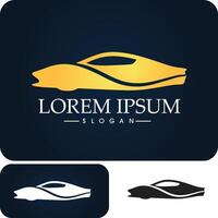 Modern Car Silhouette Logo Design vector