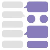 Collection of Blank Text Message Bubbles and Circles for Chat or Messaging App Design vector