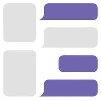 Collection of Blank Text Message Bubbles for Communication Design vector