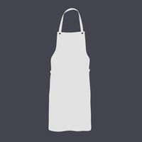 White Apron Hanging on a Dark Background Simple Kitchen Cooking Restaurant Uniform vector