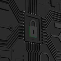 Cybersecurity Digital Lock Protection System Data Encryption Technology vector