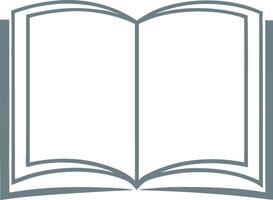 Simple Line Drawing of an Open Book Ready for Reading and Learning vector