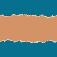Torn Paper with Abstract Blue and Brown Colors Ripped Edge Texture Background Design vector