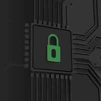 Digital Security System Advanced Encryption Technology Data Protection Padlock vector