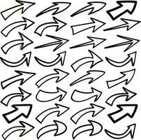 Collection of Hand Drawn Arrows Various Directions and Styles Graphic Design Elements vector