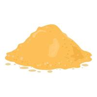 A Pile of Yellow Sand on White Background Graphic Design Element vector