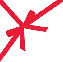 A Simple Red Ribbon Bow on a White Background Gift Presentation vector
