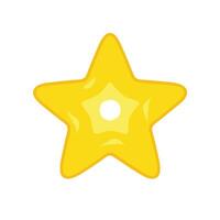 A Yellow Star Shape with a White Center Graphic Design Element vector
