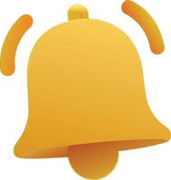 A Vibrant Golden Bell Icon Representing Notifications or Alerts vector