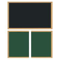 Three Empty Chalkboards Ready for Messages Announcements and Writings vector