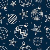 Seamless pattern with Christmas decorative vector