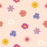 Seamless pattern with floral vector