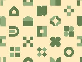 Geometric Shapes Seamless Pattern vector