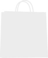 Simple of a Light Gray Paper Shopping Bag with Handles vector
