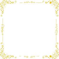 Elegant Golden Frame Design with Ornate Corners and Swirls for Certificates or Invitations vector