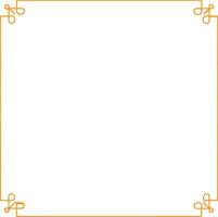 Elegant Golden Frame with Ornate Corners for Certificates or Invitations vector