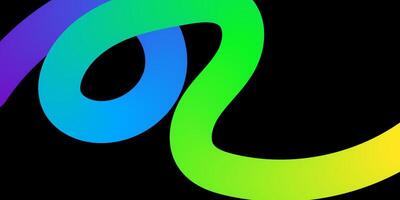 Abstract Rainbow Curve Design, Vibrant Colors, Gradient, Swirls, Loops, Dynamic, Modern, Artistic vector