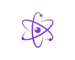 Atomic Structure, Science, Technology, Purple, Energy, Innovation, Design, Symbol, Abstract, Logo vector