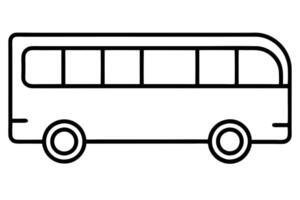 A Simple Line Drawing of a School Bus vector