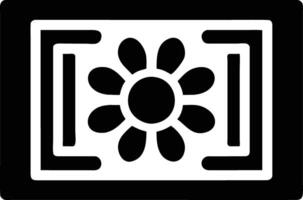 Stylish black and white flower graphic design vector