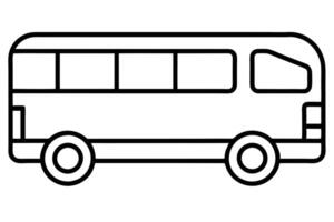 Simple Line Drawing of a School Bus vector