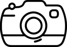 Simple Line Art Icon of a Camera vector