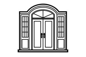 Elegant Architectural Front Door Design vector