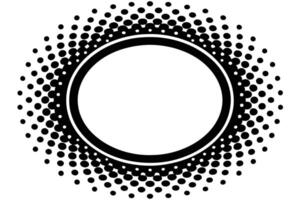 Elegant Oval Frame with Halftone Dots vector
