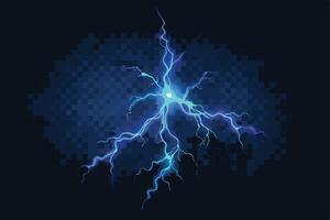Powerful Lightning Bolt Graphic on a Dark Background vector