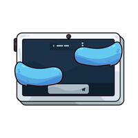 exchange message on tablet vector