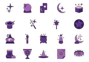 Magic Stuff Icon Element Set vector