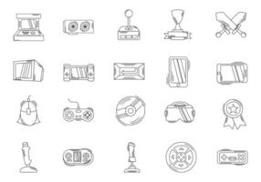 Doodle Game Element Set vector