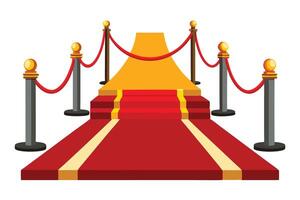 Red Carpet Pathway for a Grand Event vector