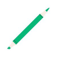 Double sided marker for sketching. Flat illustration isolated on white background. vector