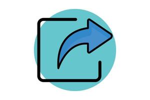 Share icon. colored outline icon style. icon related to digital marketing. business elements illustration vector