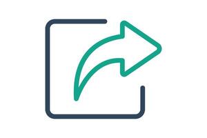 Share icon. line icon style. icon related to digital marketing. business elements illustration vector