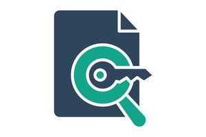 Keyword icon. solid icon style. icon related to digital marketing. business elements illustration vector