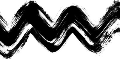 Bold Black and White Zigzag Brush Stroke Pattern vector
