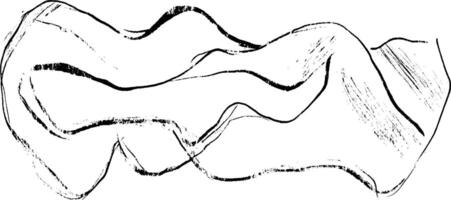 A minimalist abstract illustration featuring flowing, wavy lines in black on a white background. The lines create a sense of movement and fluidity, evoking a feeling of elegance and simplicity. vector