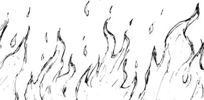 A stylized illustration of flames, featuring dynamic curves and sharp peaks, set against a white background. The design captures the essence of fire with a minimalist approach. vector